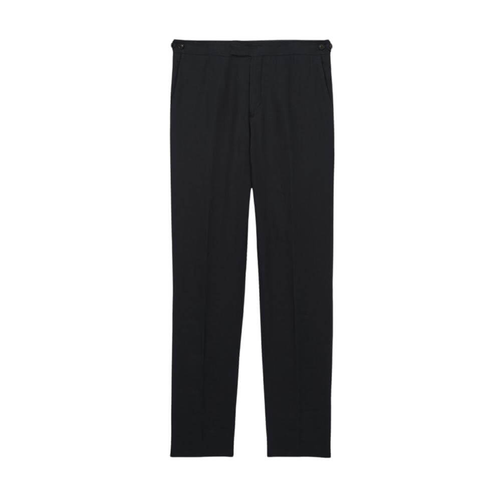 REISS Kin Linen Trousers in Navy